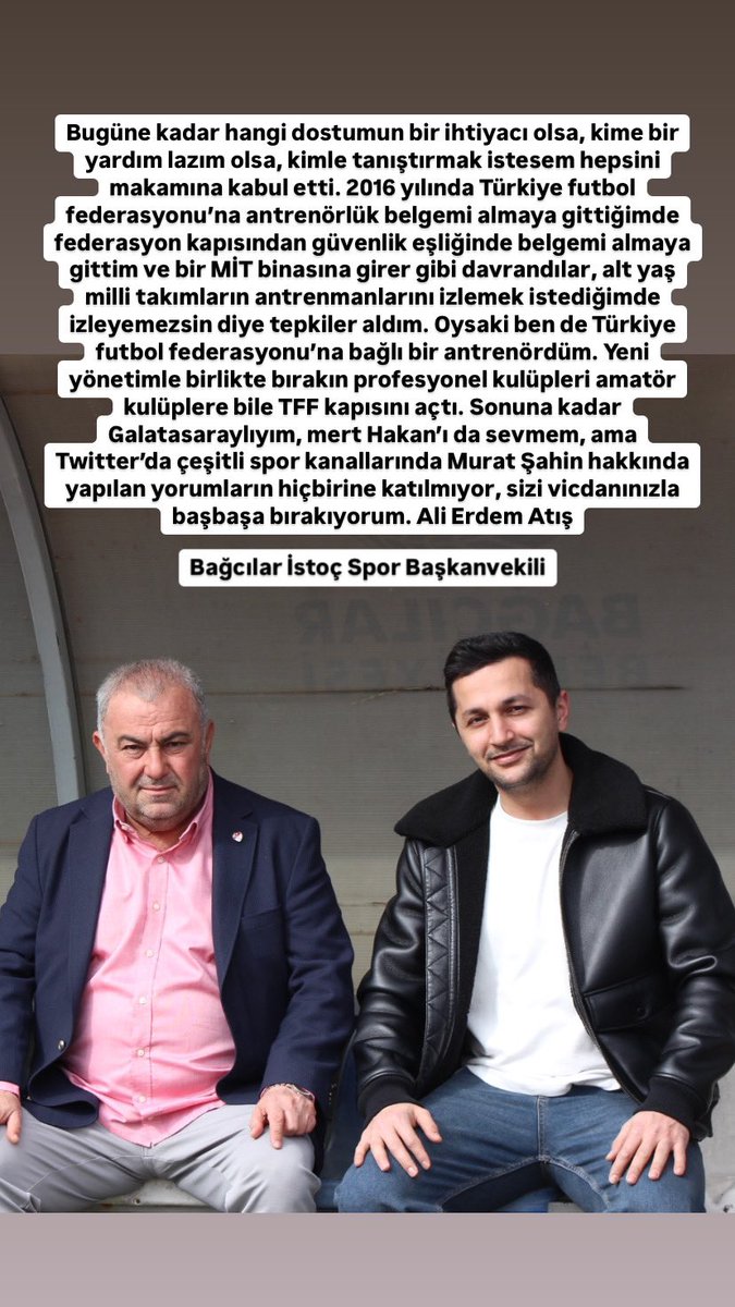 Aleeerdem's tweet photo. TFF Yönetim Kurulu Üyesi Murat Şahin ile güzel bir anı… asılsız medya yorumlarına katılmıyorum. BİR GALATASARAY’lı olarak her zaman arkanızdayız. #tff #merthakan #federasyon @TFF_Org @AmatorfutbolT @yerelfutbol https://t.co/EGhTgJS8tt