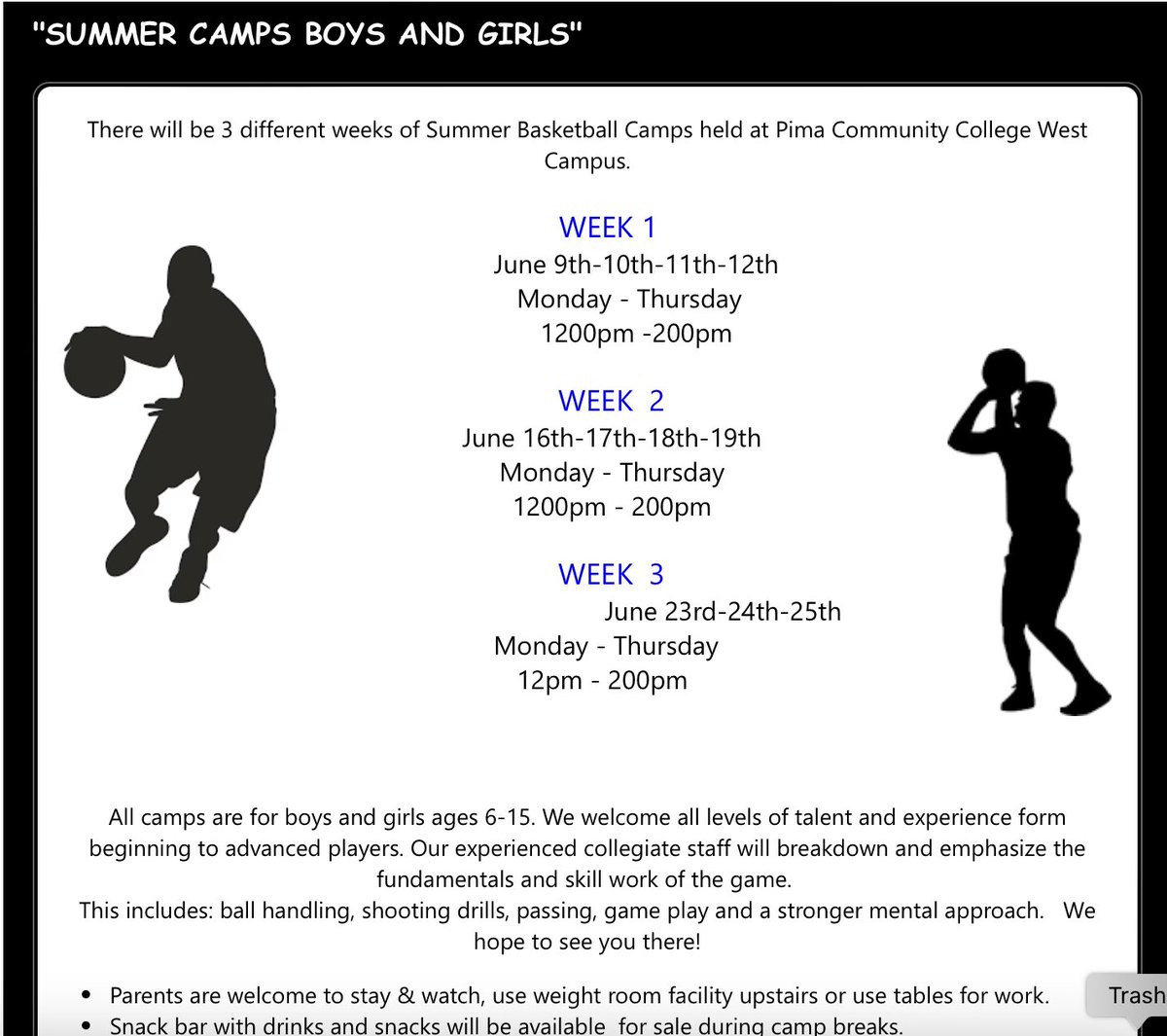 Brian Peabody (@peabodybrian) on Twitter photo The 28th annual Brian Peabody basketball camp for boys and girls ages 6-15. Any questions email peabodyhoops@gmail.com
hometeamsonline.com/teams/default.… The 28th annual Brian Peabody basketball camp for boys and girls ages 6-15. Any questions email peabodyhoops@gmail.com
hometeamsonline.com/teams/default.…