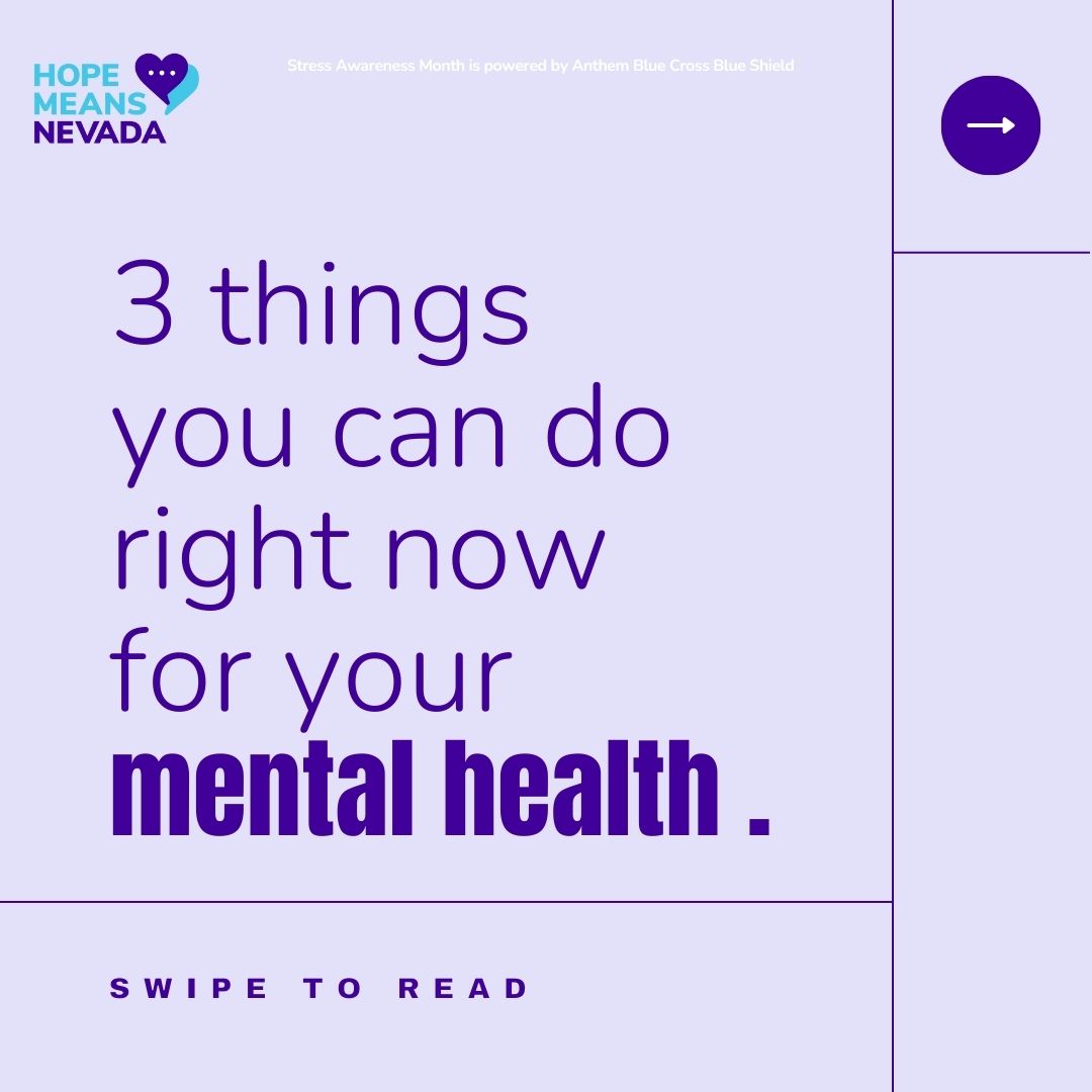 hopemeansnevada's tweet photo. Do something just for you. Say the hard thing to someone who gets it. Be gentle with yourself - you’re human, not a robot.

Your mental health matters - today and every day. 💛

✨Join the convo! #StressAwarenessMonth

Powered by @AnthemBCBS https://t.co/C12KFkaASg