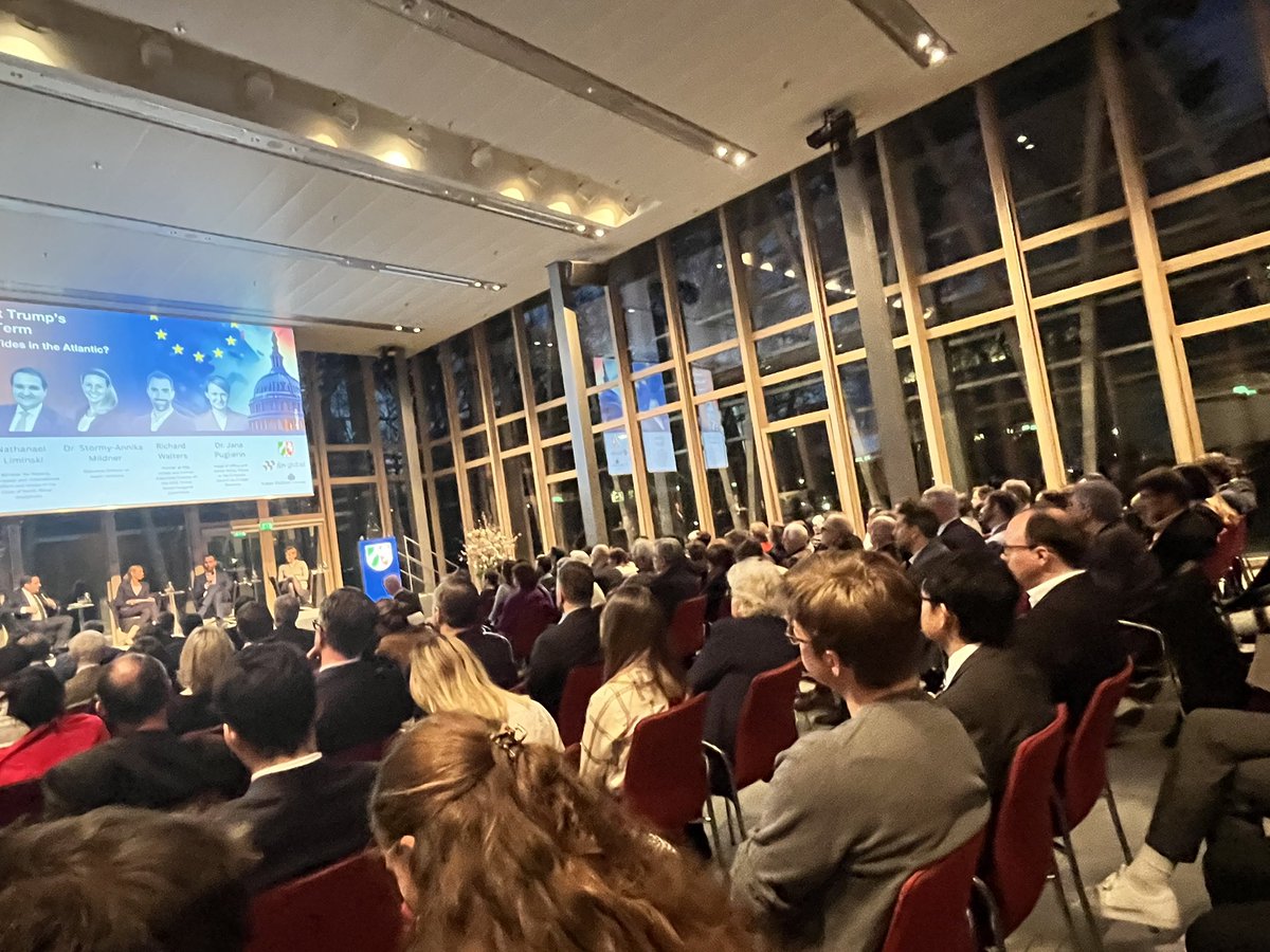 Norbert Lemken (@norbertlemken) on Twitter photo Full house and a Highlight event in <a href="/NRW_in_Berlin/">NRW-Landesvertretung</a> with the title “President Trump’s Second Term - Changing Tides in the Atlantic”. In the strong ongoing discussion it becomes clear, that decades-old partnerships are being called into question and core principles no longer apply. Full house and a Highlight event in <a href="/NRW_in_Berlin/">NRW-Landesvertretung</a> with the title “President Trump’s Second Term - Changing Tides in the Atlantic”. In the strong ongoing discussion it becomes clear, that decades-old partnerships are being called into question and core principles no longer apply.