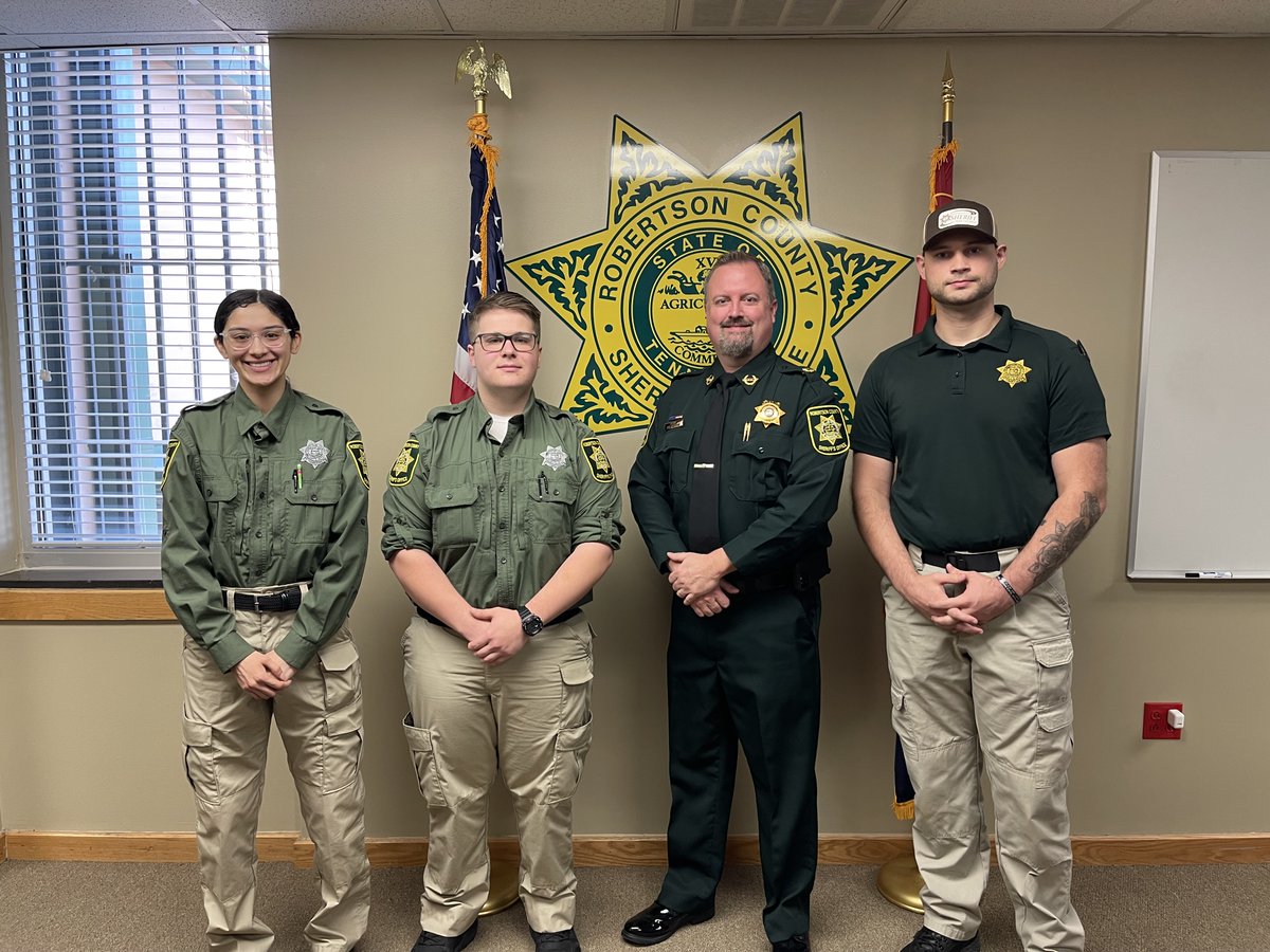 The #rcsoteam would like to welcome Corrections Officer Banda, Corrections Officer Clinard, and Patrol Deputy Mandrell to the Sheriff's Office family!