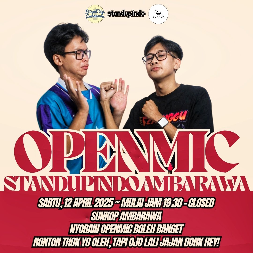 standupAMBARAWA's tweet photo. See you hari sabtu manteman. https://t.co/8czB4N6fHB