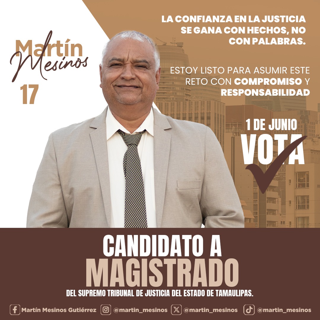martin_mesinos's tweet photo. "La confianza en la justicia se gana con hechos, no con palabras. Estoy listo para asumir este reto con compromiso y responsabilidad."

📷 #JusticiaParaTodos #TamaulipasConJusticia #ImparcialidadYCompromiso https://t.co/OSsgnn1Qvj