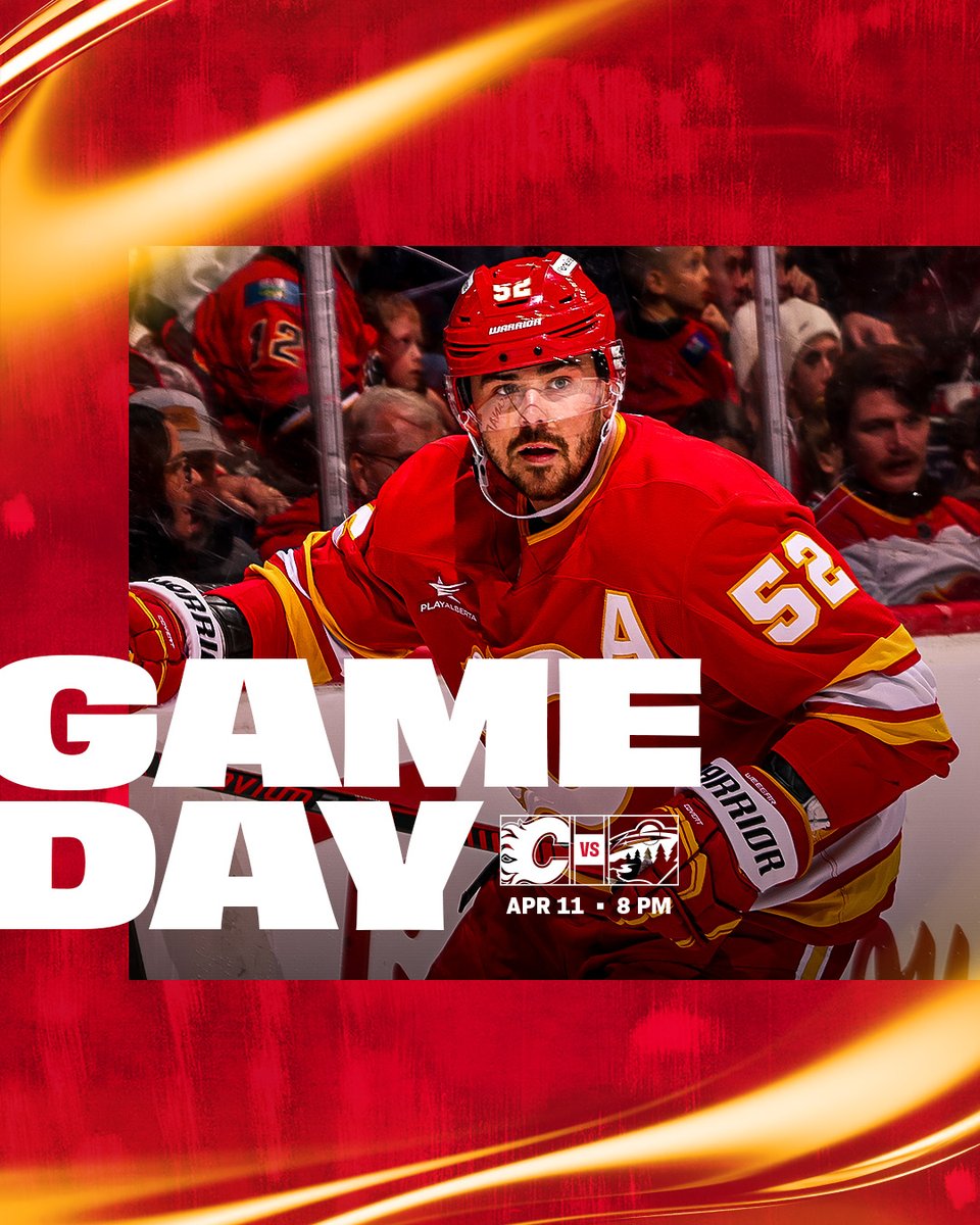 NHLFlames's tweet photo. A massive matchup with Minnesota 🔥

🎟️: https://t.co/tOT5RUkUR2
📺: @Sportsnet West
📻: @Sportsnet960 
⏰: 8:00 PM MT
#️⃣: #Flames https://t.co/mMr3QURwN7