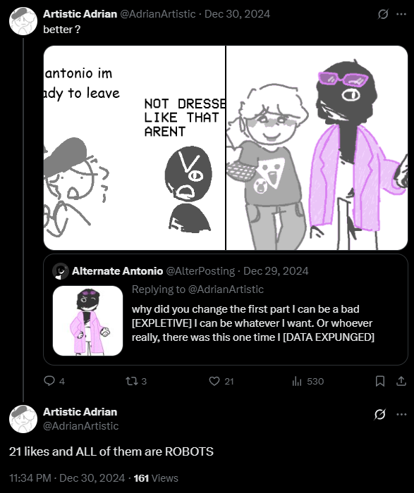 miserabletwtguy's tweet photo. they bot their likes https://t.co/aR5cawwadH