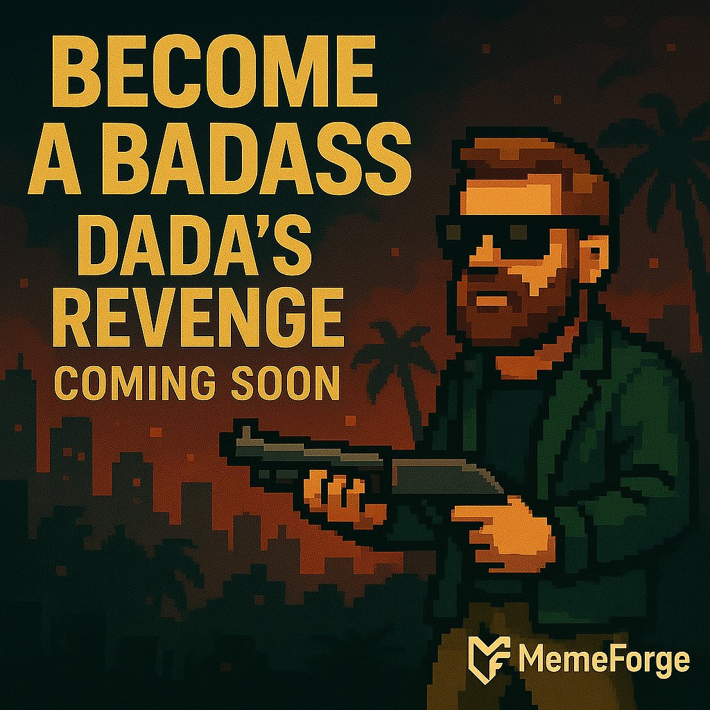 DadsadviceDADA's tweet photo. https://t.co/jfI4EOTuPL
BECOME A BADASS.
Pixel chaos meets meme warfare in Dada’s Revenge –
the wildest shooter on the path to a Solana MemeCoin Airdrop.
Coming soon. Join the resistance.

#WIP #DadasRevenge #MemeGame #SolanaAirdrop #gaming #gamedev #indiegamedev #cryptogames https://t.co/cOQnoIbxri
