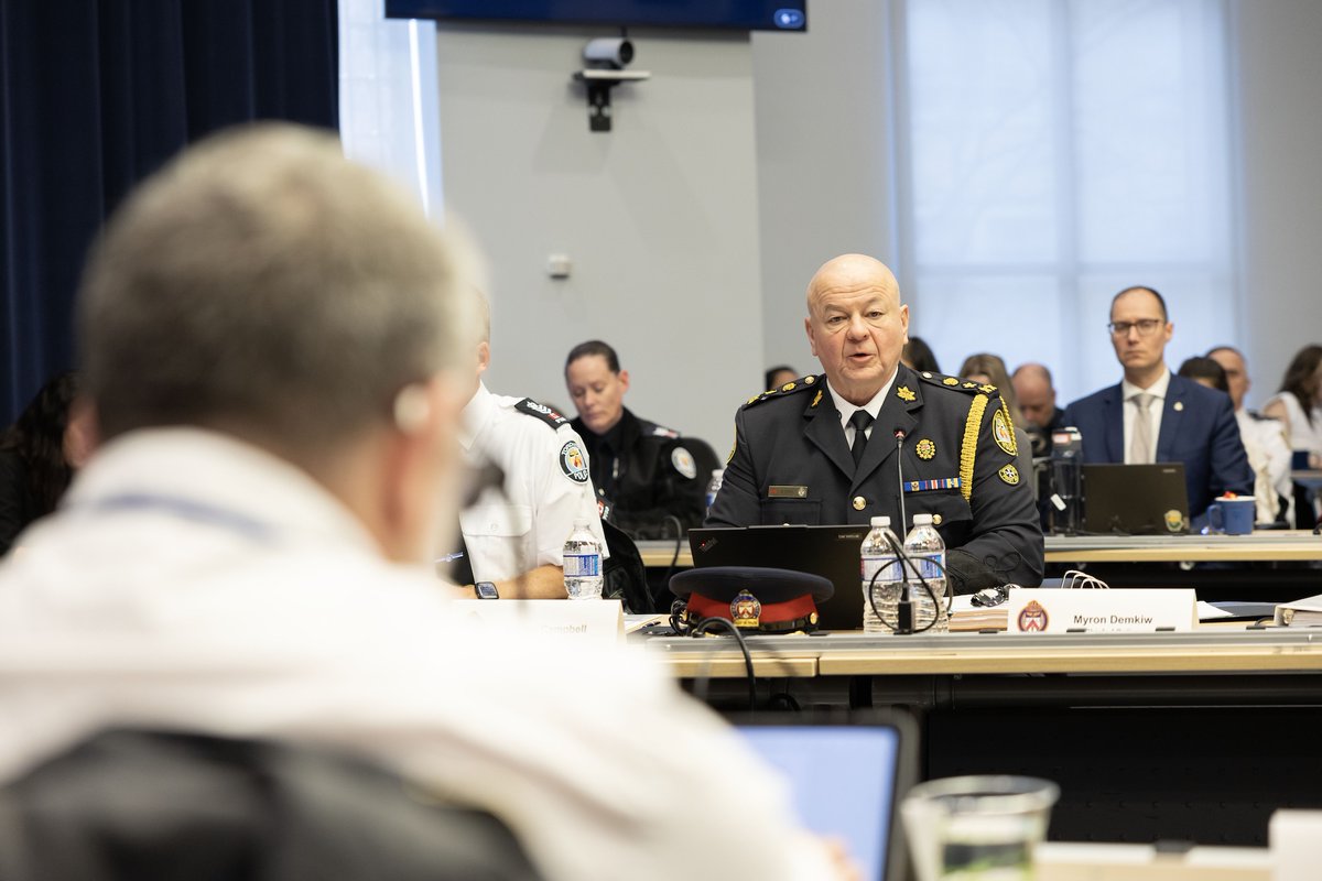 Toronto Police (@torontopolice) on Twitter photo At today's <a href="/TPSBoard/">Toronto Police Service Board</a> meeting, <a href="/TPSMyronDemkiw/">Chief Myron Demkiw</a> and senior leadership provided updates on:
- Community safety indicators
- TPS social media and multimedia policy
- Progress by the Missing and Missed Implementation Team
Read the full transcript of their remarks: At today's <a href="/TPSBoard/">Toronto Police Service Board</a> meeting, <a href="/TPSMyronDemkiw/">Chief Myron Demkiw</a> and senior leadership provided updates on:
- Community safety indicators
- TPS social media and multimedia policy
- Progress by the Missing and Missed Implementation Team
Read the full transcript of their remarks: