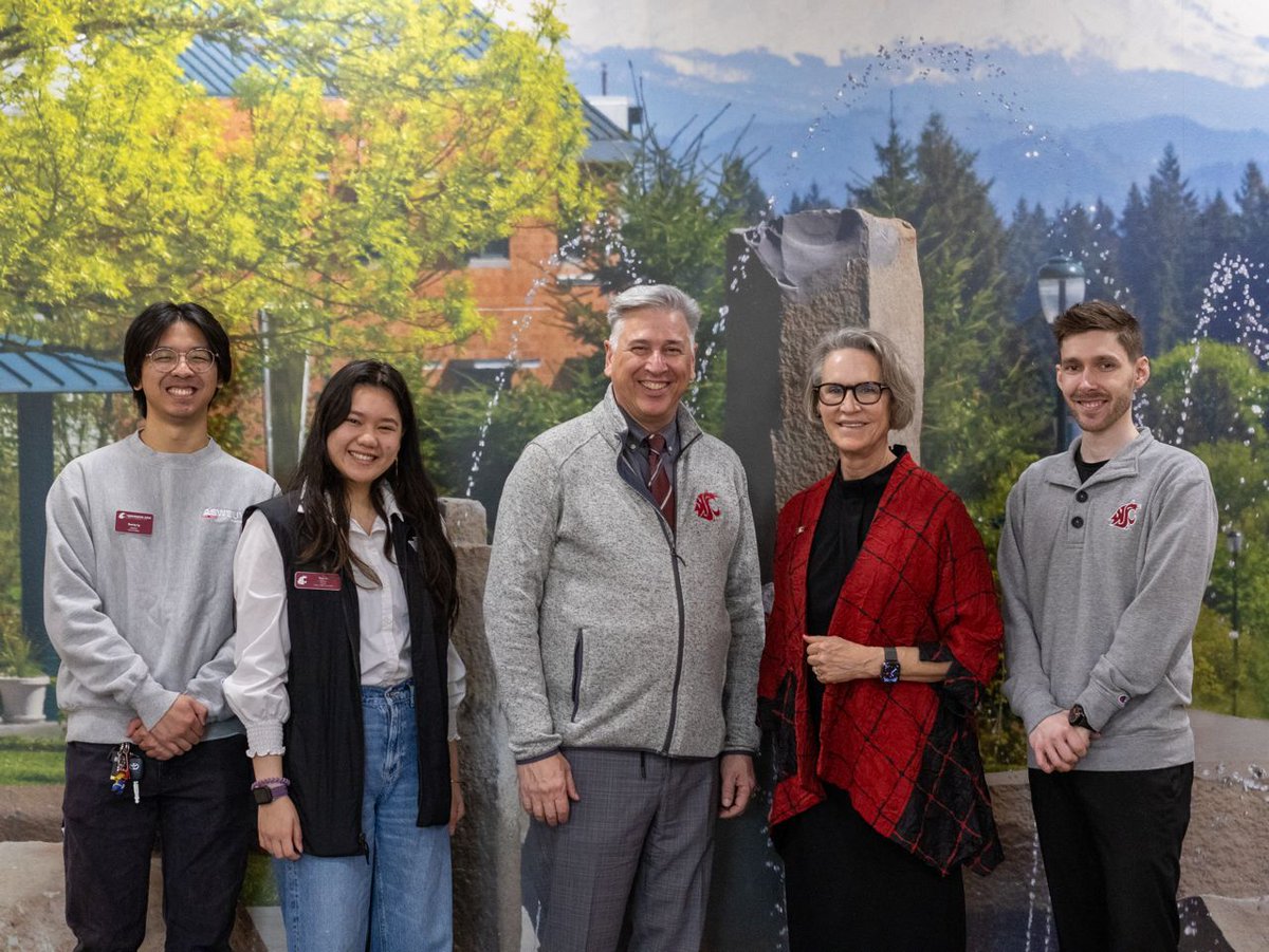 Exciting day at WSU Vancouver! We welcomed President Cantwell on her Whistle Stop Tour — bringing fresh ideas and Cougar pride to campus.

Thanks for stopping by, President Cantwell! 👏

#GoCougs #WSUVancouver #ASWSUV #GoVanCougs