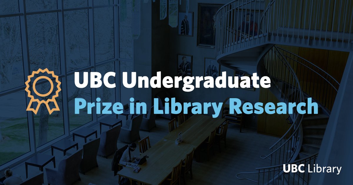 UBC Library is pleased to announce the 2025 recipients of the #UBC Undergraduate Prize in Library Research. bit.ly/3Rat2Nt
