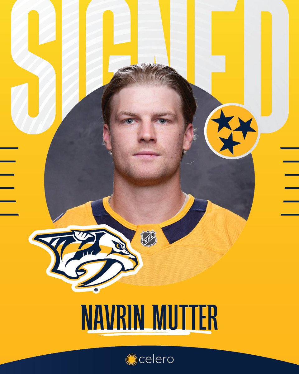 ✍️✍️

We've signed forward Navrin Mutter to a one-year, two-way contract starting in 2025-26.

Full details 👉 preds.club/3G6qcXG