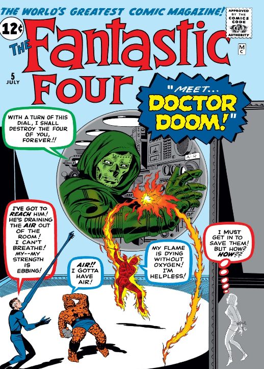 80stees's tweet photo. On this date in 1962, Doctor Doom made his debut in Fantastic Four Vol. 1 #5.  Is Doctor Doom your favorite Marvel villain? https://t.co/ijGVSha8R3