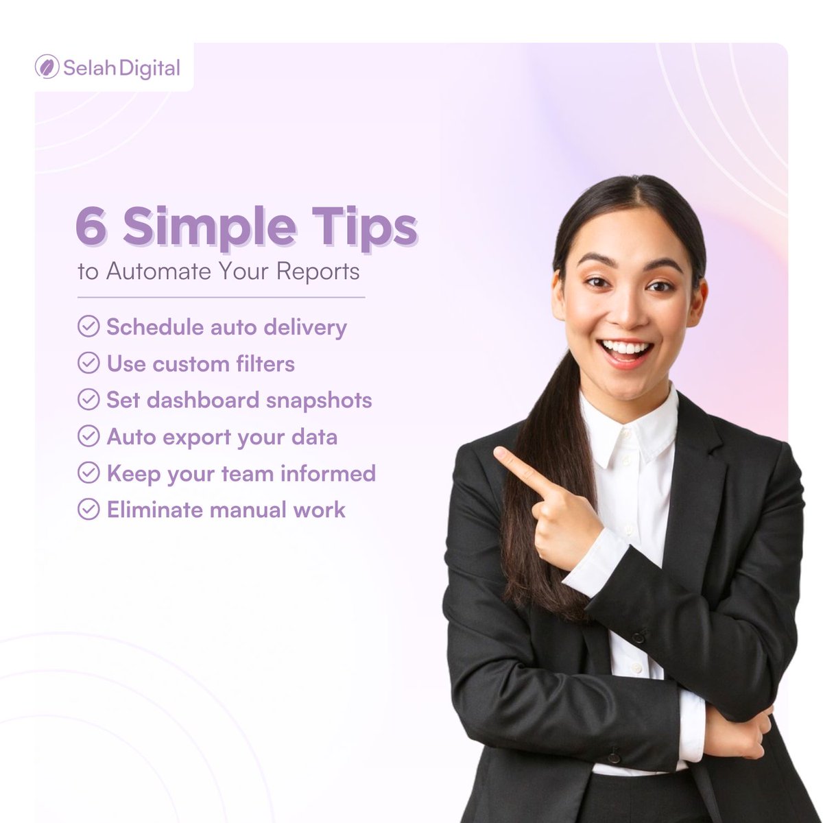 selah_digital's tweet image. 📅 Tired of manually running Salesforce reports?

6 simple tips to automate reports:

Schedule automatic delivery
Customize dynamic filters
Set up dashboard snapshots
Automate data exports

👉 buff.ly/31imhnk

#SalesforceReports #CRM #SelahDigital