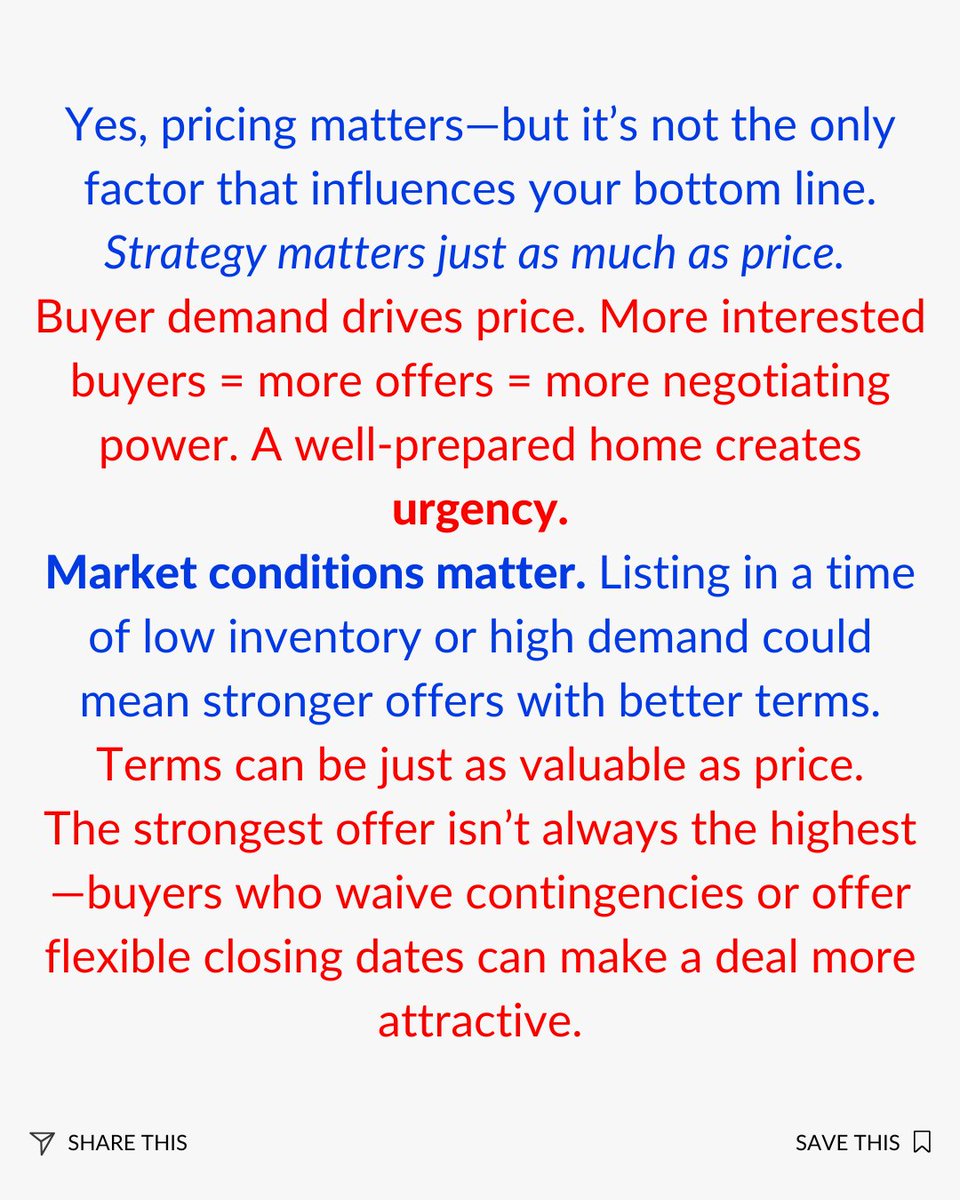 MichelleRemaxNJ's tweet photo. Thinking your list price determines your final sale price? Not exactly.

Yes, pricing matters—but it’s not the only factor that influences your bottom line. Strategy matters just as much as price.

Swipe to find out how I ensure my clients get the strongest offers. https://t.co/MYW27VhENk