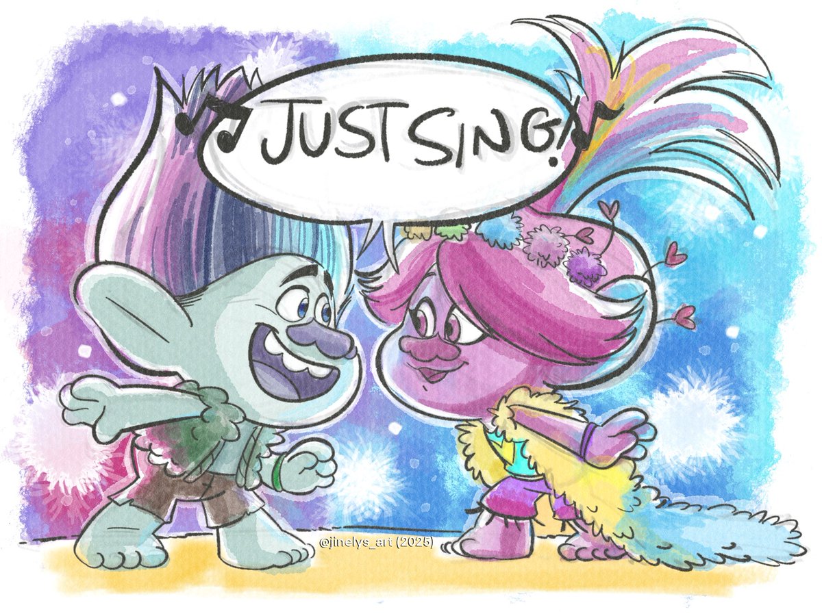 Jinelys_art's tweet image. Happy 5th Anniversary #TrollsWorldTour! Still one of my top fave animated movies🥹😍 #broppy #fanart #dreamworkstrolls #dreamworksanimation #watercolor #digitalart