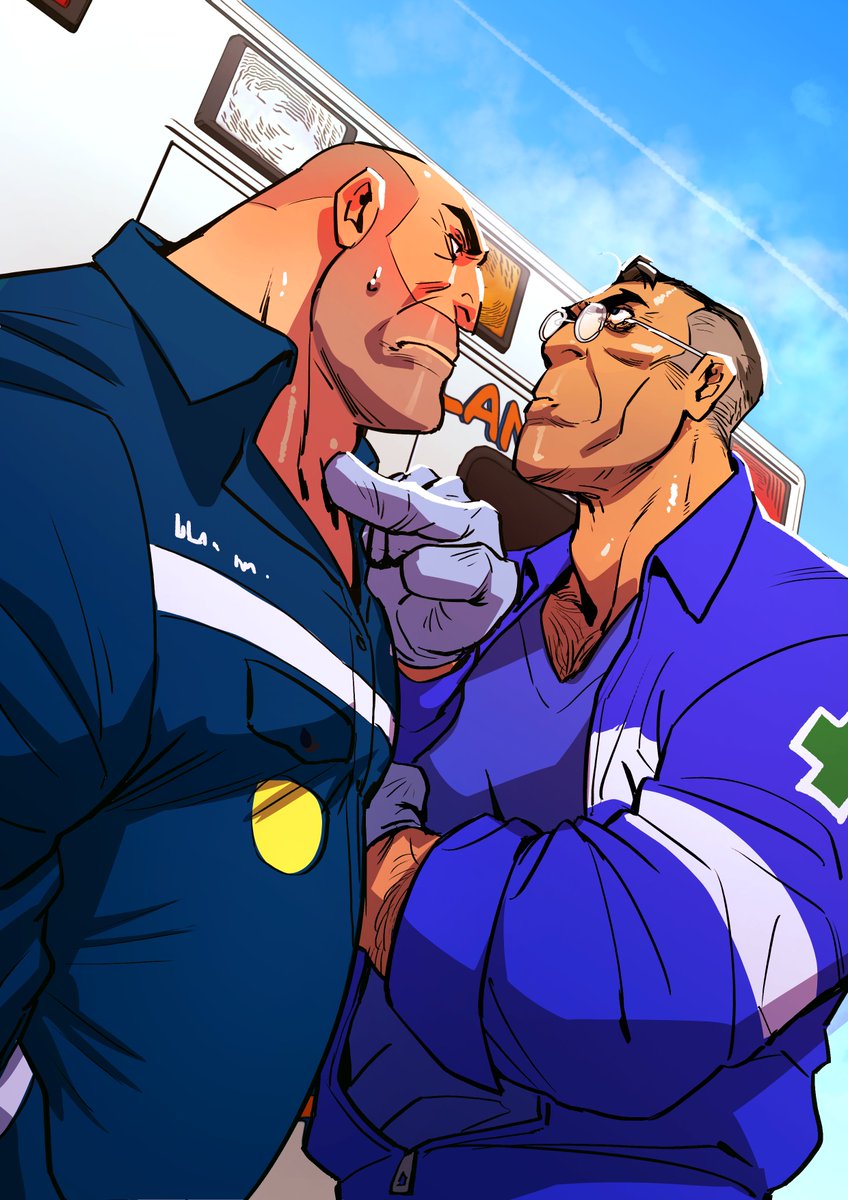 HeavyMedic but I put them in an AU where they're TH rescue squad and ER doctor