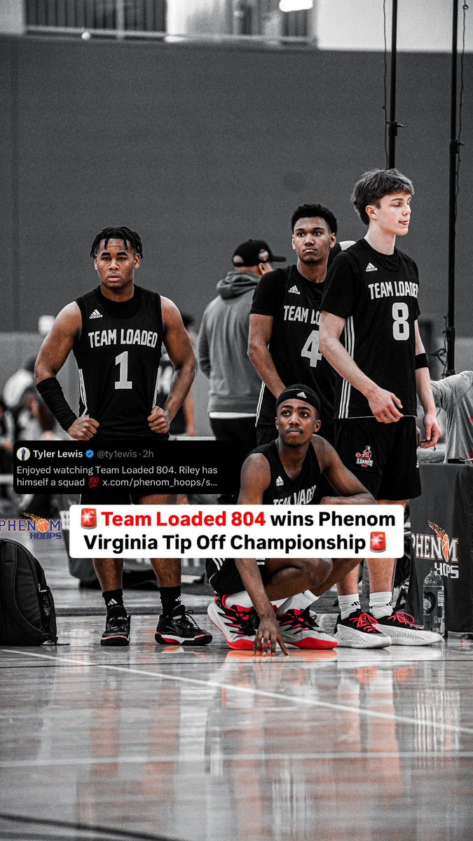 rileyhighfill3's tweet image. Team Loaded 804 2026 is locked in and ready to go for this weekend at the @Phenom_Hoops 757 Showcase 
Game 1 at 10am vs. Team No Fear Court 1 
(At VB Sport Center)

@ZacPrepHoops 
@HereGoJayAgain 
@ty1ewis 
@colbylewis20 
@Coach_Rick57 
@JeffreyBendel_ 
@UnderratedAthl_
