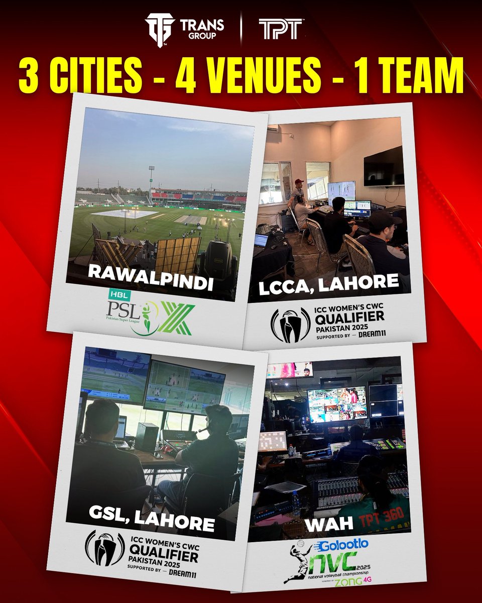4️⃣ venues
3️⃣ Cities
1️⃣ Team

Another busy day in the office! 

#Transgroup #cricket #HBLPSLX #ApnaXHai