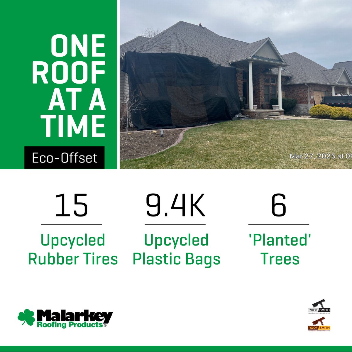 MalarkeyRoofing's tweet photo. We are grateful to RoofSmith Inc. for helping us build a cleaner and  greener future, one roof at a time!  🏡💚 Amazing work bringing this roof to life, RoofSmith Inc.! 👏

Vista® AR shingles shown in Weathered Wood Plus (only available out of OKC)

#RoofingContractors @Holcim https://t.co/0IVscLeuKI