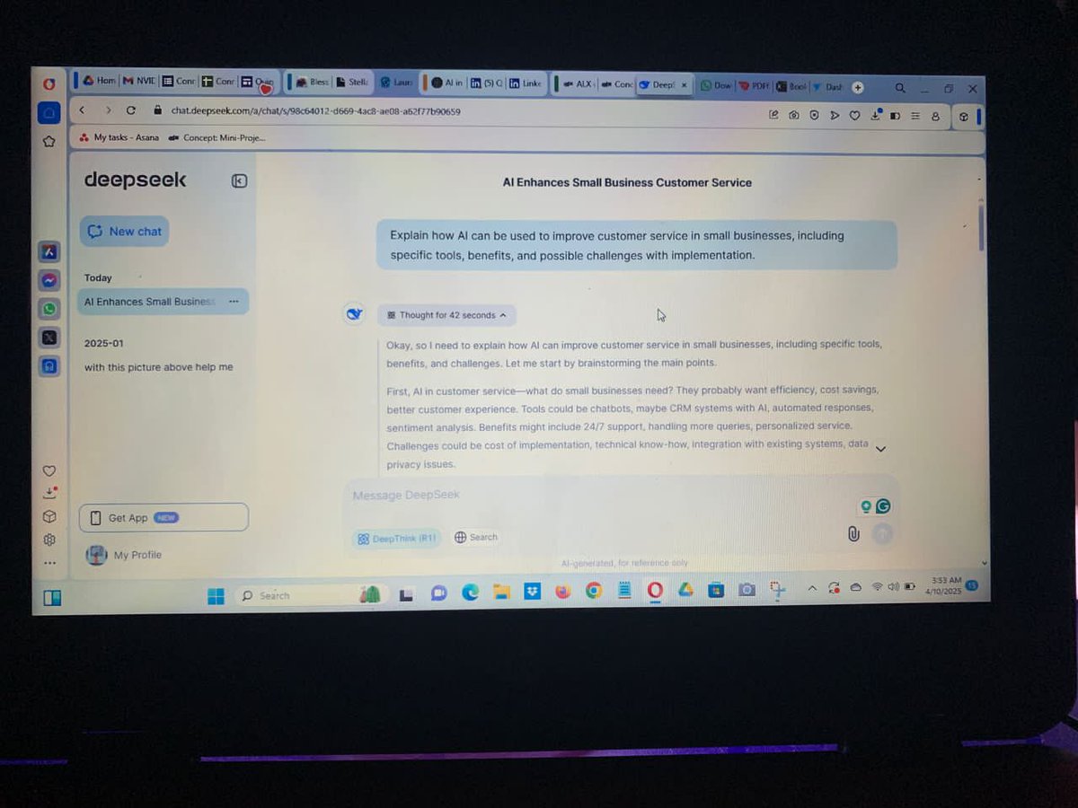 Oquincyjean's tweet photo. Deepsake, Qwen, Gemini & ChatGPT with the same prompt, got similar responses. AI is evolving faster.
Meeting me for the first time, I’m Quincy Ovie, a reliable internet researcher & virtual assistant helping business owners work smarter.
@alx_africa #ALXAISTARTERKIT https://t.co/Lvp83D2IIQ