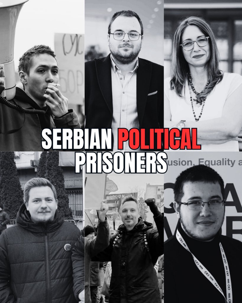 The Regime in Serbia is persecuting the citizens of Novi Sad who started the protest movement demanding responsibility and justice for the 16 victims killed in the train station collapse which was caused by corruption. Six citizens are in prison and another six under warrant.