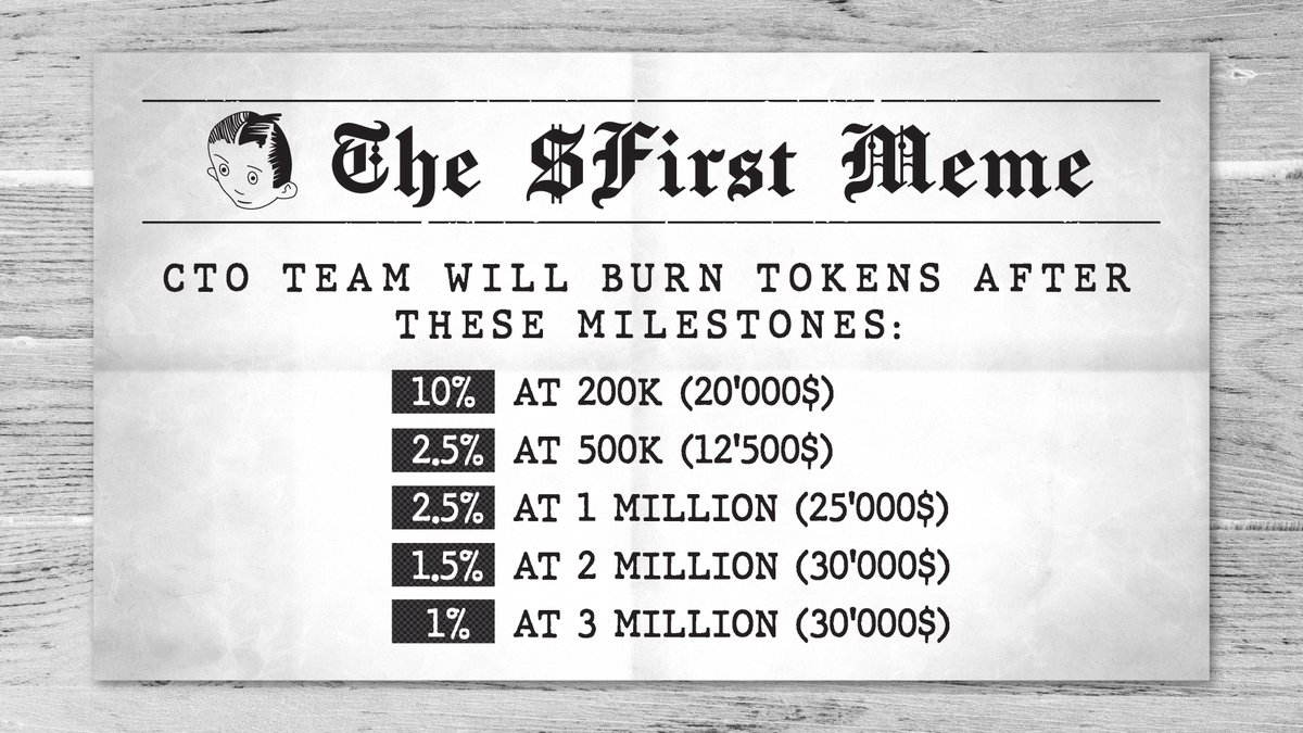 FirstMeme_SOL's tweet photo. Are you ready for the next burn? We will burn 2.5% of supply at 500k mcap! https://t.co/bCN7dZWD9e