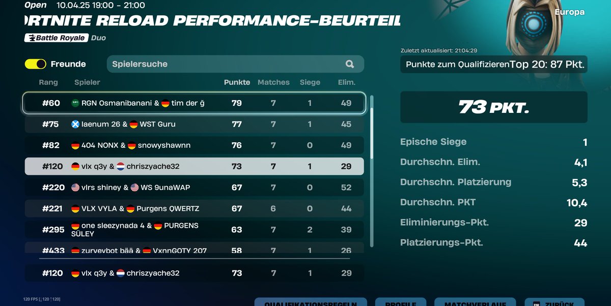 #120th Performance Reload w/ <a href="/lechris1908/">chris</a>  throwed sometimes we couldve quald actually
