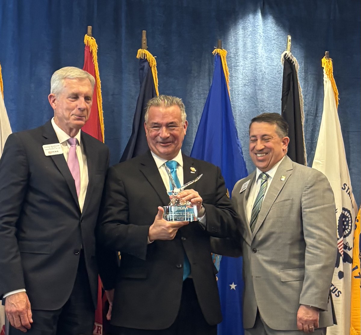 We were honored to have our COO/CFO <a href="/ToddDuso/">Todd Duso</a> accept the Military Officers Association of America (MOAA) Distinguished Service Award as a top veterans nonprofit. Joined by Margaret (Meg) Harrell, Ph.D. Keith R. Whitcomb Kallman Parry Corissa Sellers we celebrated being recognized