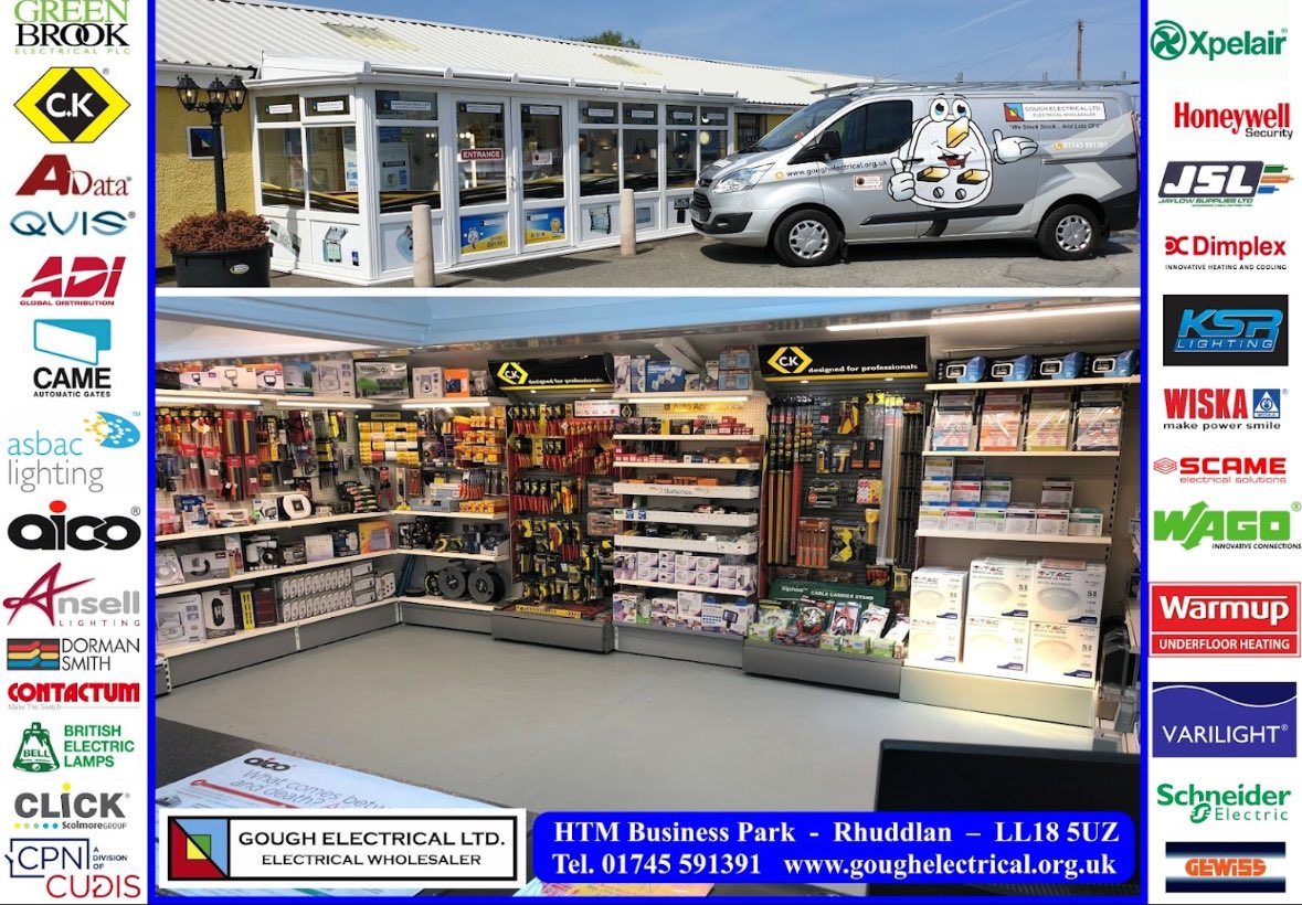 #NWalesHour 
#lightupyourlife at <a href="/GoughElectrical/">Paul Gough</a> 
#electricalsupplies 

Get switched on to Gough Electrical Ltd
this summer 🌟🌞🥳 they offer an amazing selection of indoor and outdoor lighting!

Your No1 Electrical supplier. 
HTM Business Park. Rhuddlan. 
Tel. 01745 591391