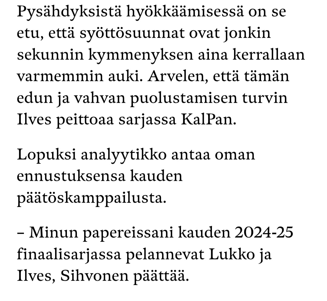 iperantanen's tweet image. Kuoleman suudelma.
Me on hävitty tää peli. #liiga #ilves #sihvonen