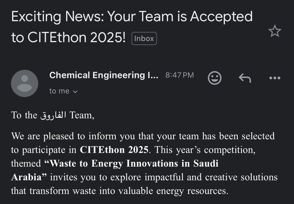 EngAbdullah_32's tweet photo. CITEthon نحن قادمون 🔥
#CITE #CITE2025
#Elevate_To_Innovate #CITEthon https://t.co/xHNUWtZsem