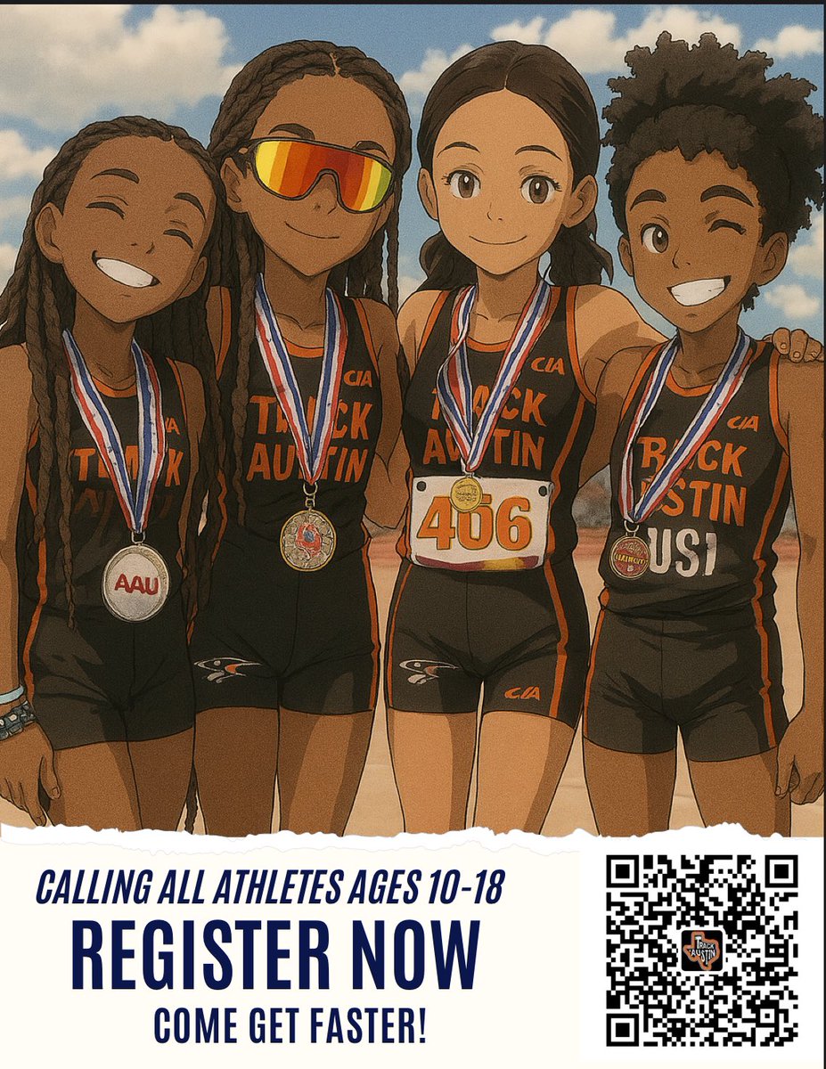 Summer Track Season Has Arrived!
Ready to take your speed and endurance to the next level? Don’t miss your chance to train, compete, and get faster this summer! Scan the QR code to sign up and secure your spot today. Let’s work, improve, and run those PRs!  #comegetfaster