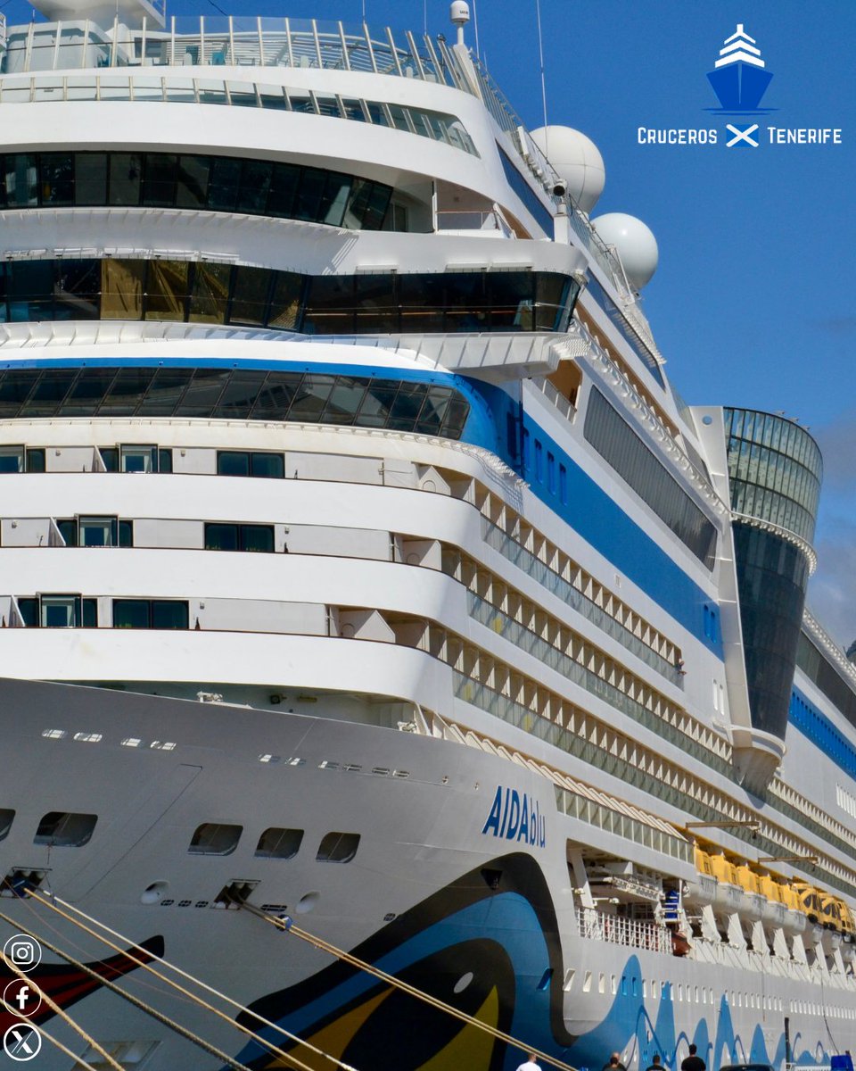 CrucerosXTfe's tweet photo. AIDAblu 🚢 (22/02/25)

El pasado 22 de febrero hacía escala en el Puerto de Santa Cruz de Tenerife el crucero AIDAblu que pertenece a la compañía AIDA Cruises.

Síguenos en Instagram --> crucerosxtenerife https://t.co/BPB1Kg18cd