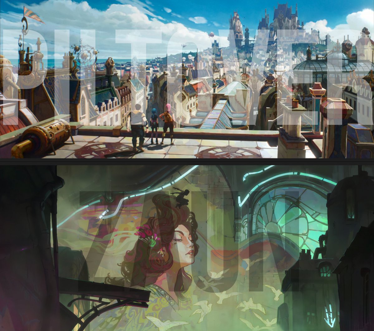 Vinzul's tweet photo. So what does Arcane tell us with its visual storytelling and art direction that ENHANCES the story? A LOT actually. And as many works of art, it takes inspiration from real life.

So, Art Nouveau and Art Déco as seen through Piltover and Zaun, a 🧵
1/ https://t.co/pauryPVzEL