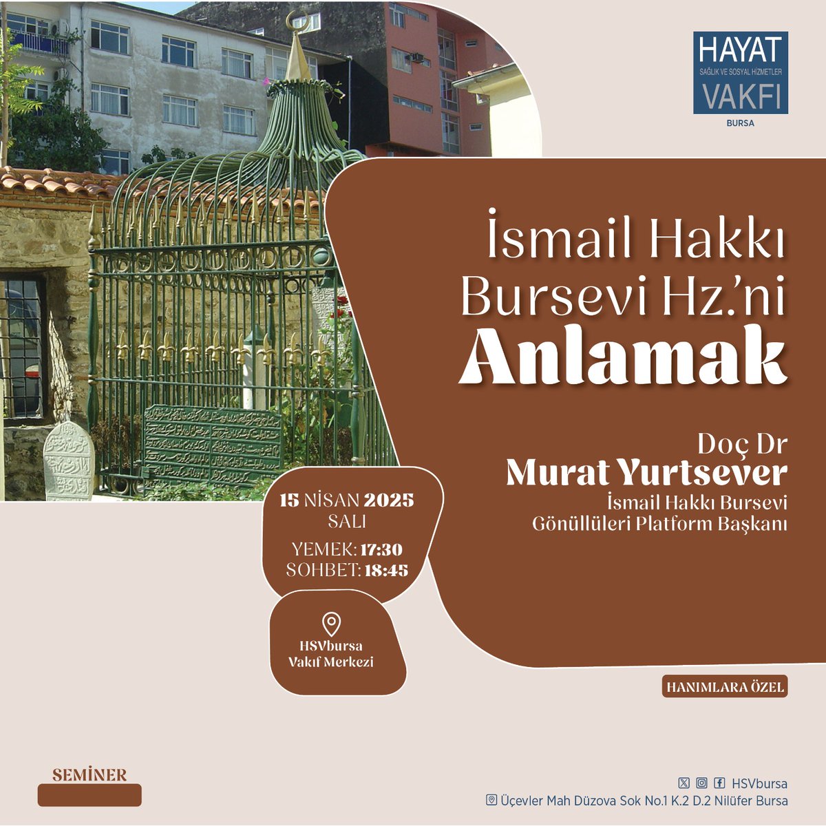 hsvbursa's tweet photo. Büyük bir alim, müfessir , mütefekkir, Mesnevi şerheden bir şarih, bir hattat ..✍️
Bursamızın ve İslam aleminin manevi mimarlarından İsmail Hakkı Bursevi Hazretleri'nin vefatının 300. yılı münasebetiyle 2025 yılı Bursa da "İsmail Hakkı Bursevi Kültür Yılı" olarak ilan edilmiştir. https://t.co/NuxbmxSi0c