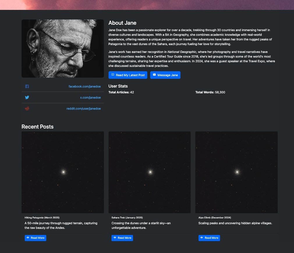 johnnyfortune's tweet image. With just a little bit of prompt tweaking I was able to get #Grok to spit out this profile page using #Bootstrap5 and following Google&apos;s E-E-A-T guidelines. It even included sample Schema.org markup. Pretty freaking awesome. Huge timesaver!