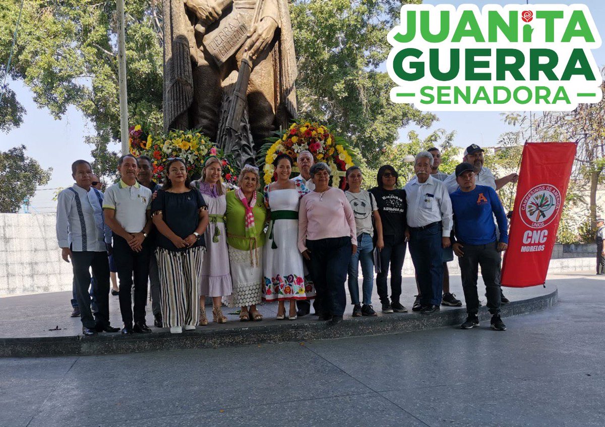 CuautlaHoy's tweet photo. PRESENTE JUANITA GUERRA EN EL 106 ANIVERSARIO LUCTUOSO DEL GENERAL EMILIANO ZAPATA. 

A través de las redes sociales de la senadora, @JuanitaGuerra_M, honra el legado del General Emiliano Zapata en donde se encuentran sus restos, Plaza Revolución del Sur.

"La Tierra es de Quien la Trabaja con sus Manos”.- General Emiliano Zapata.  #CuautlaHoy #Morelos #Noticia #Cuautla #Senado #Historia #EmilianoZapata #JuanitaGuerra #Senadora #MujerValienteYDeResultados #JuanitaGuerraSenadora