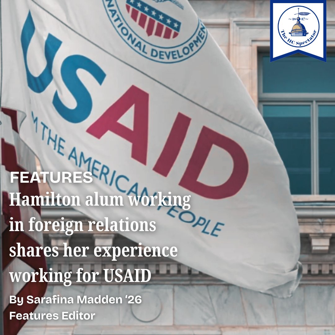 HCSpectator's tweet photo. FEATURES | On Thursday, April 3, Hamilton alumna and former United States Agency for International Development (USAID) employee Sarah Pfund ’14 Zoomed in from Ukraine to speak to students about pursuing a career in foreign relations. https://t.co/bwo54BIHCG