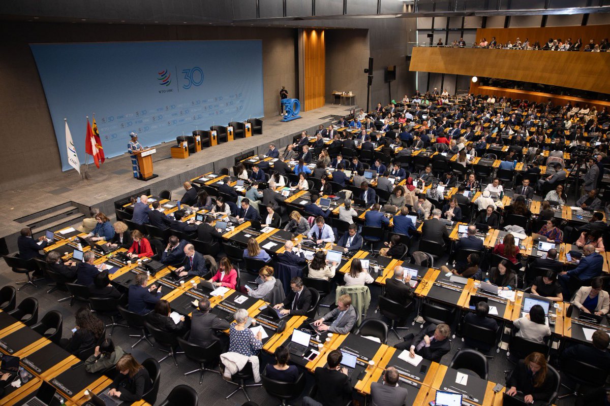 NOIweala's tweet photo. 1/3 A successful day of reflections with a packed hall of ministers, ambassadors, delegates and staff marking the WTO@30. My Gratitude to the WTO community for making this a successful event. Headlined by Former Prime Minister of Portugal and Former European Commission President H.E Jose Manuel Barroso @JMDBarroso, former WTO Director General’s Mr @robertocazevedo and Dr. Supachai Panitchpakdi, former General Council Chairs Ambassador @almolokomme and Ambassador David Walker, 
Ministers H.E. @MbargaAtangana1, Minister of Trade of Cameroon, and H.E. @mary_ng, Former Trade Minister of Canada, Private Sector - Mark Schneider, former CEO of Nestlé and Sergio Mujica, Secretary-General of the International Organization for Standardization and Dr.
Carlos Correa, Executive Director of @South_Centre. The panels were ably moderated by @KBotwright and @petervanham.