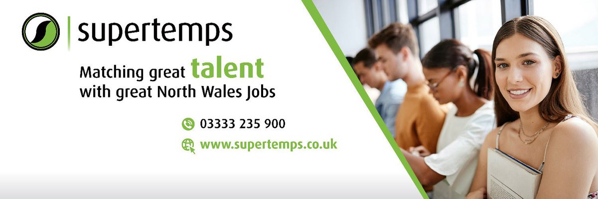 #NWalesHour 
#recruitment 
#NorthWales 

Many hundreds of people across North Wales follow the award winning recruitment agency <a href="/Supertempsltd/">Supertemps Limited</a> - they’ve been helping employers find local talent since 1980 🤩🚀

Go to their supertemps.co.uk website for a full list of job