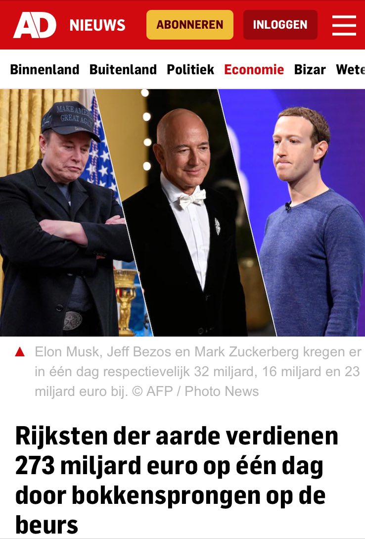 Publieke armoede in ruil voor private rijkdom…..