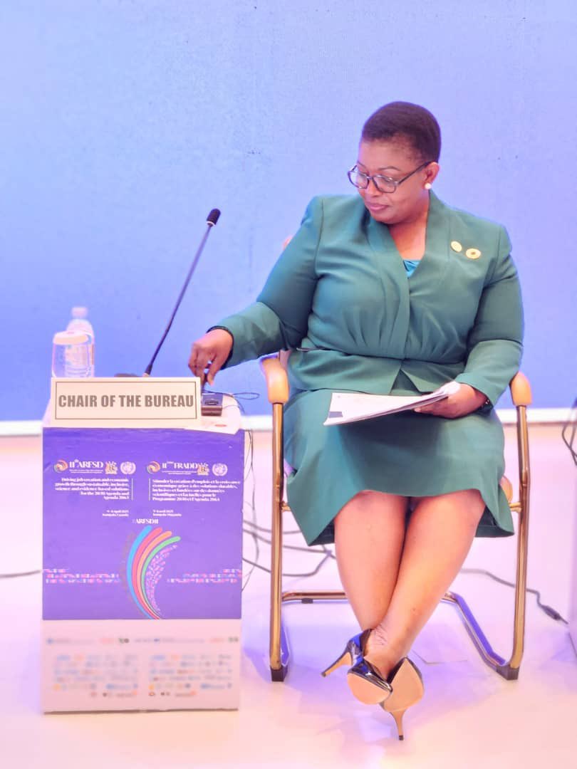 I commend Hon. <a href="/JustineLumumba/">Justine Kasule Lumumba</a> on being elected Chair of the ARFSD Bureau. We are reminded of her impactful engagements, including addressing the <a href="/youthsdgssummit/">African Youth SDGs Summit</a> that sat at <a href="/ECA_OFFICIAL/">ECA</a>  highlights her strong commitment to inclusive and sustainable progress.