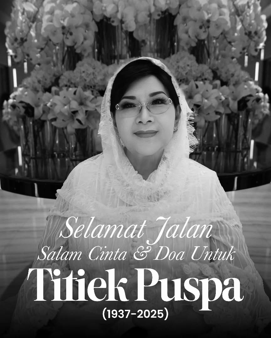 SeniLampung's tweet photo. Kabar duka datang dari salah satu penyanyi dan musisi legendaris Indonesia, Eyang Titiek Puspa yang meninggal dunia pada hari ini, Kamis (10/04/2025) pukul 16:25 WIB di RS Medistra, Jakarta Selatan. Diketahui Eyang Titiek Puspa tutup usia di umur 87 tahun.

Selamat jalan Eyang https://t.co/L8QTy9IoJx