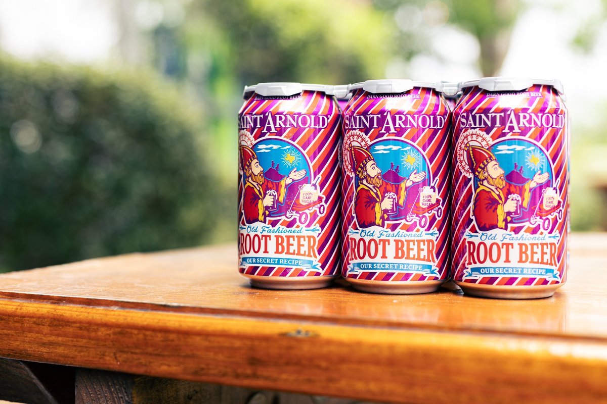 🚨 BIG ROOT BEER NEWS 🚨
 Our legendary Saint Arnold Root Beer is now available in and six packs! Perfect for lunchboxes, coolers, and spontaneous root beer cravings. Find it at the Beer Garden or your favorite store. 🥤✨