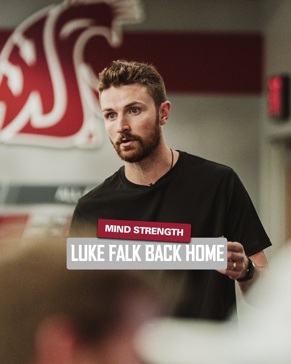 WSUCougarFB's tweet photo. Welcome Home, @coachlukefalk 🙌
Back on the Palouse to speak with the guys about Mind Strength. Once a Coug, Always a Coug😤 https://t.co/axm947o8QK