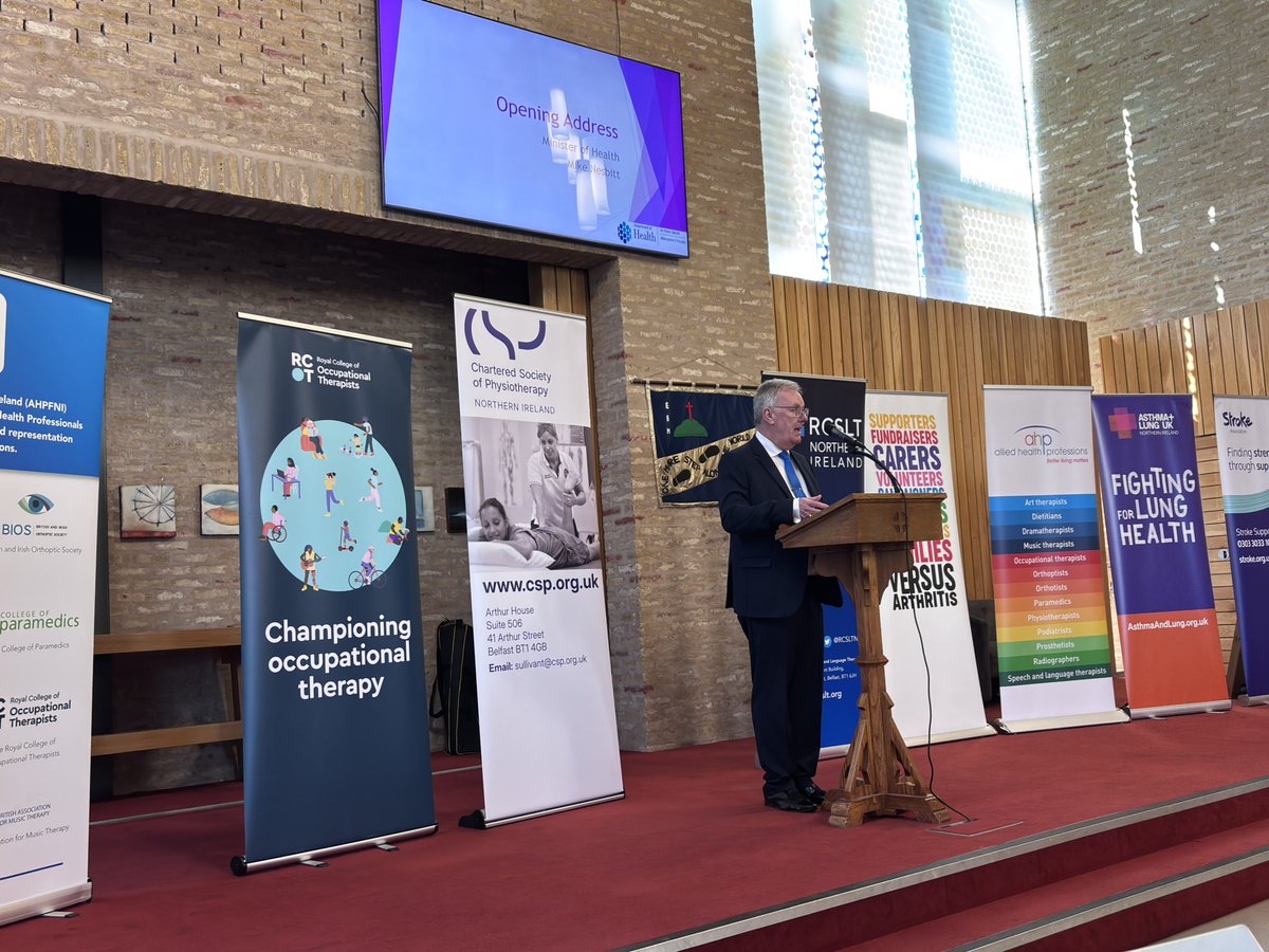 tennysonCAHPO's tweet image. Minister Nesbitt today saw the work AHPs are doing to reduce health inequalities. From @BrainInjMatters to shaping NI’s first Rehab Framework @TomSullivant to tackling workforce challenges with @theRCOT &amp;amp; @clionamcsherry. Real impact. Real change. 👏👏👏#rehab #addinglifetoyears