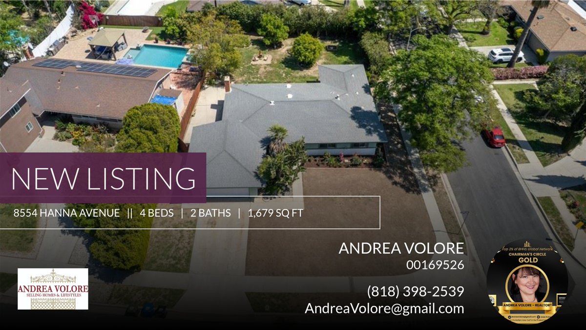lovehomes's tweet photo. 📍 New Listing 📍 Take a look at this fantastic new property that just hit the market located at 8554 Hanna Avenue in West Hills. Reach out here or at (818) 398-2539 for more information

ANDREA VOLORE -  REALTOR®
Selling Homes and... https://t.co/YTRmiQ1y8q https://t.co/0x0tjbF3mb