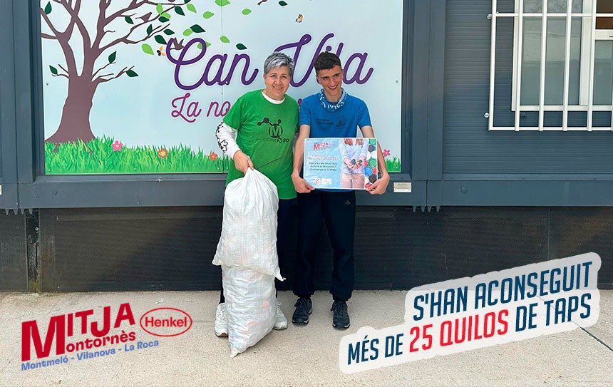 🙌🏽Recollida de taps | 

🤩La Mitja i la Mini, gràcies a la vostra col·laboració, van recollir més de 25 quilos de taps en benefici de l’Escola d'Educació Especial Can Vila de Mollet del Vallès.

👏🏽Gràcies per fer-ho possible i convertir l'esdeveniment en una celebració de valors!