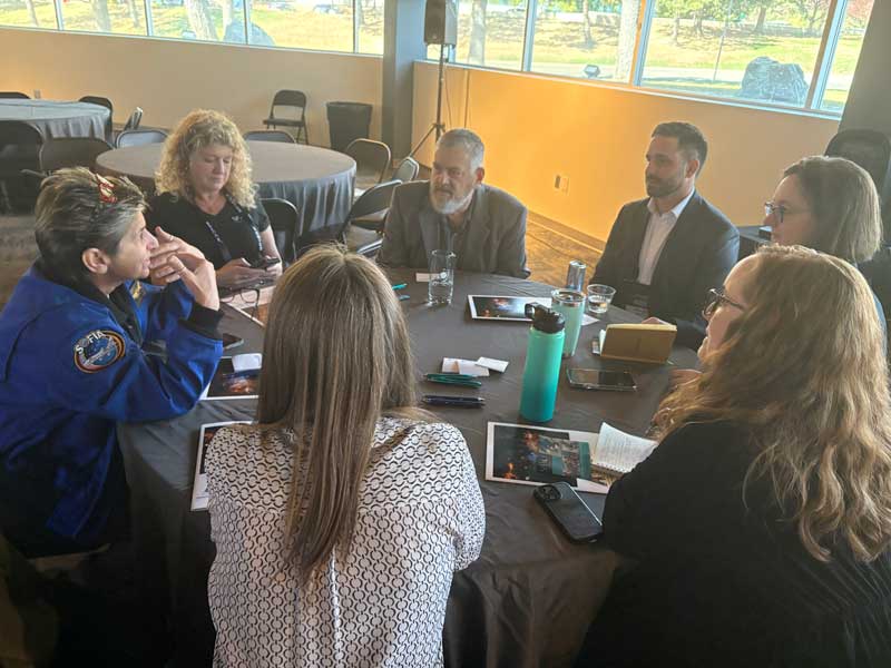 ISS_CASIS's tweet image. It's a wrap for #SpaceSymposium 2025! Our #STEM Team—including George Booth, our #STEMed Specialist—had an out-of-this-world time meeting and talking with the Teacher Liaisons to share how our programs (for students of all ages!) can help bring space right into the classroom.