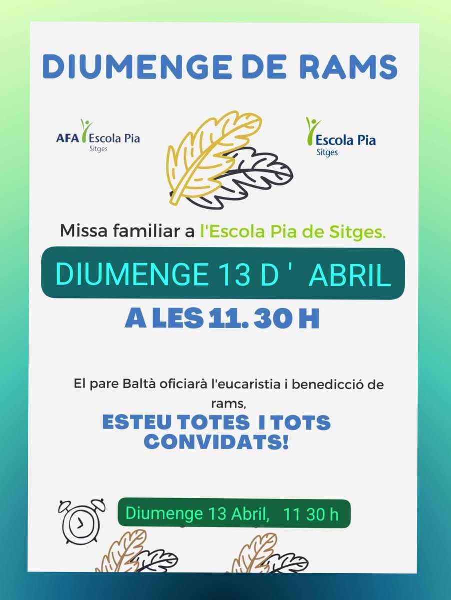 afaepiasitges's tweet photo. #DiumengeDeRams https://t.co/QjTYK2BTI9