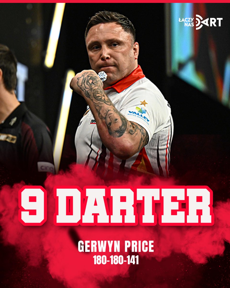 LaczyNasDart's tweet photo. 🚨 CZWARTY 9-DARTER W PREMIER LEAGUE 🚨

Tym razem nie udało się pokonać Luke'a Littlera, ale na osłodę Gerwyn Price zostanie złote lotki za 30 tysięcy funtów 💸 

Wyniku meczu: 3-6. Anglik wygrał z "Icemanem" po raz pierwszy od niemal roku!
#laczynasdart https://t.co/ohjEQpD06O